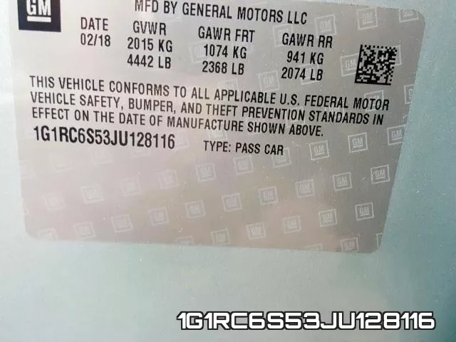 1G1RC6S53JU128116 фото 2