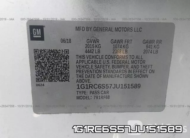 1G1RC6S57JU151589 фото 10