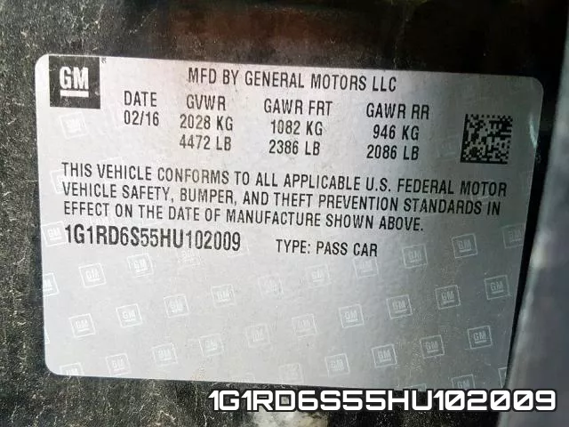 1G1RD6S55HU102009 фото 2