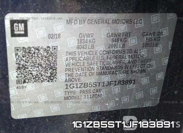 1G1ZB5ST1JF183891 фото 7