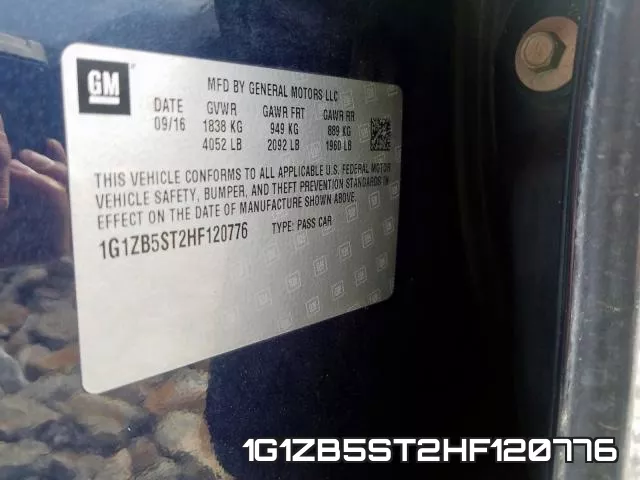1G1ZB5ST2HF120776 фото 2