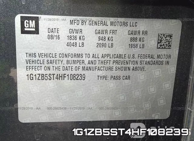 1G1ZB5ST4HF108239 фото 9