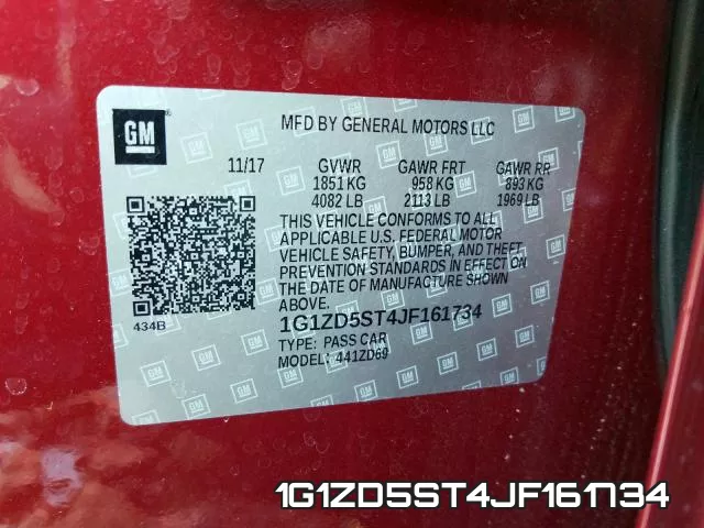 1G1ZD5ST4JF161734 фото 2