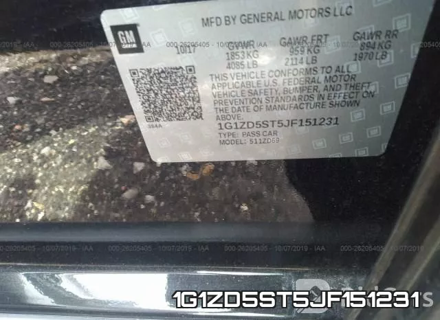 1G1ZD5ST5JF151231 фото 10
