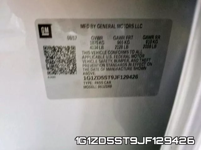 1G1ZD5ST9JF129426 фото 2