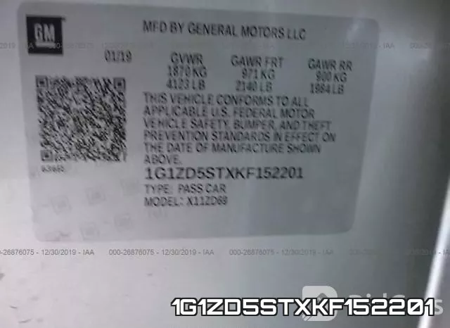 1G1ZD5STXKF152201 фото 9