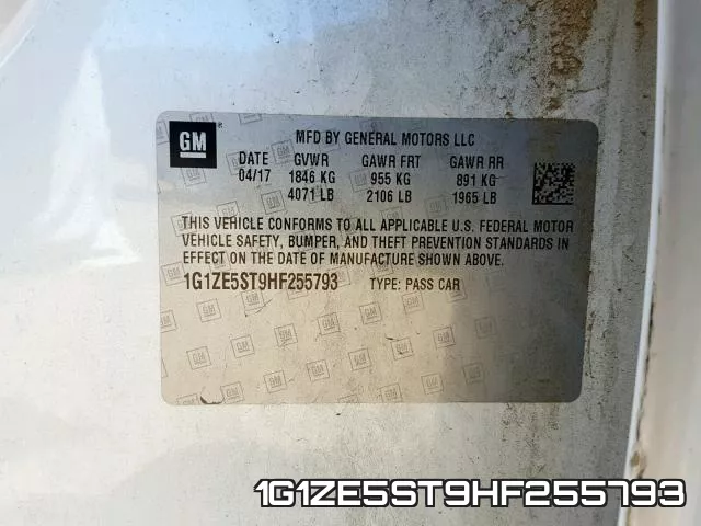 1G1ZE5ST9HF255793 фото 2