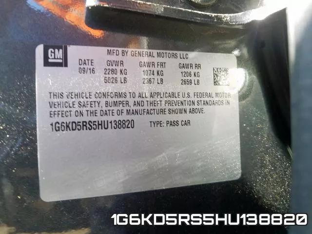 1G6KD5RS5HU138820 фото 2