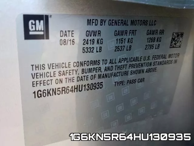 1G6KN5R64HU130935 фото 2
