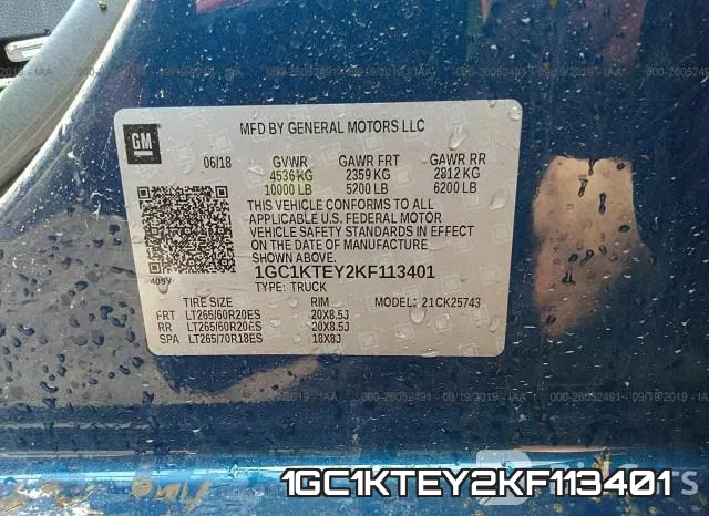 1GC1KTEY2KF113401 фото 7