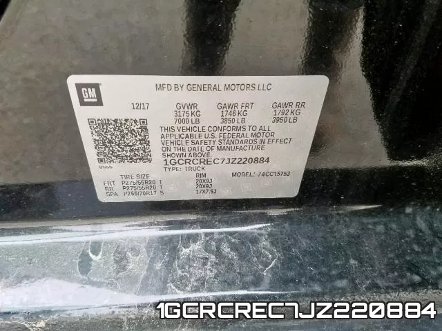 1GCRCREC7JZ220884 фото 2