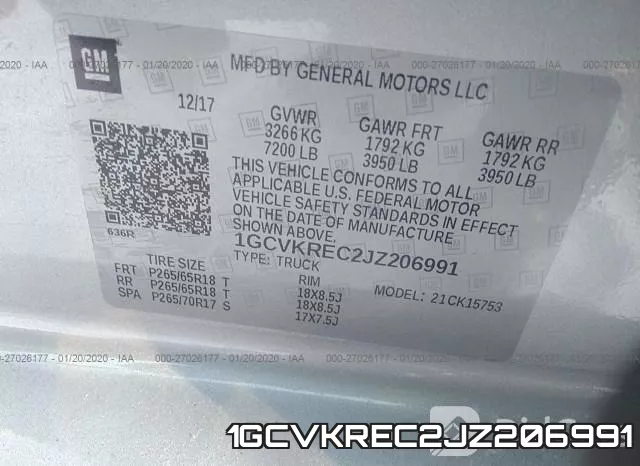 1GCVKREC2JZ206991 фото 10