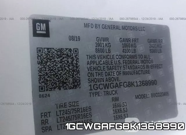 1GCWGAFG8K1368990 фото 8