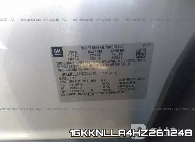 1GKKNLLA4HZ267248 фото 8