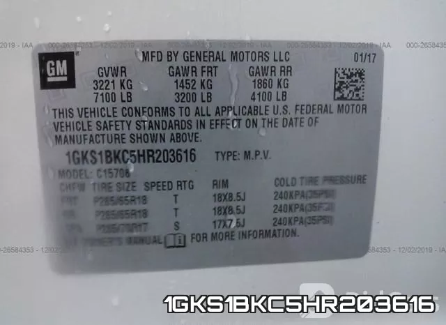 1GKS1BKC5HR203616 фото 10