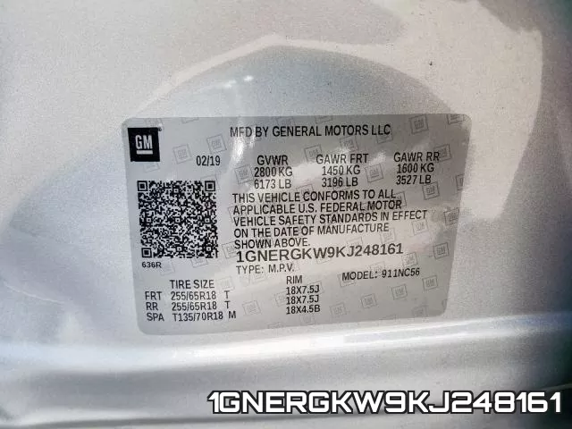 1GNERGKW9KJ248161 фото 2
