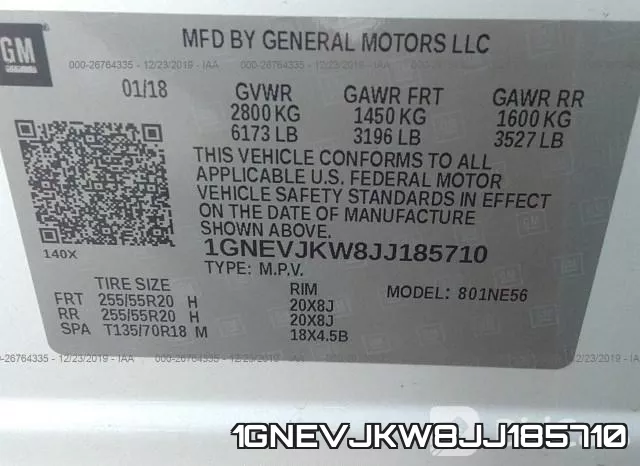 1GNEVJKW8JJ185710 фото 10
