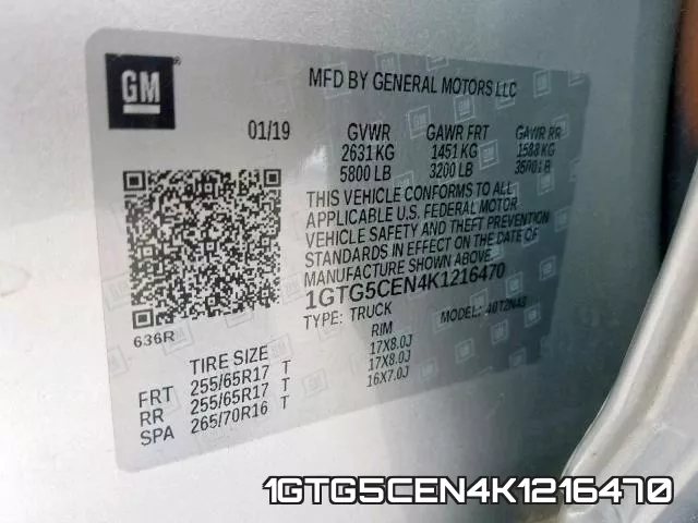 1GTG5CEN4K1216470 фото 2
