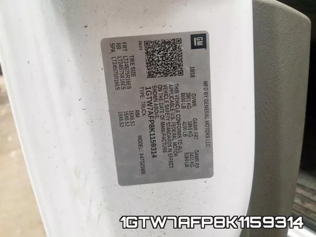 1GTW7AFP8K1159314 фото 2