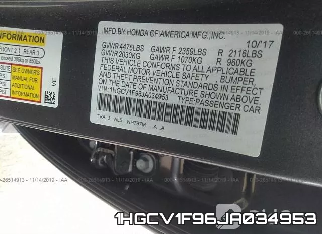 1HGCV1F96JA034953 фото 8