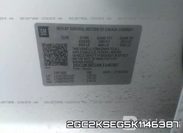 2GC2KSEG5K1146387 фото 8