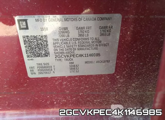 2GCVKPEC4K1146985 фото 10
