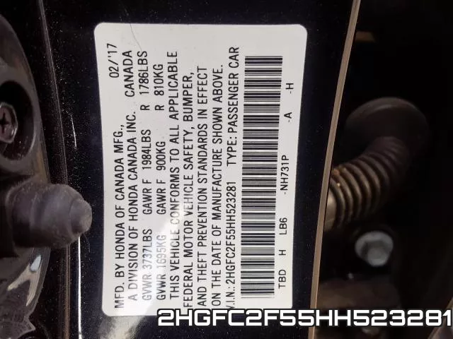 2HGFC2F55HH523281 фото 2