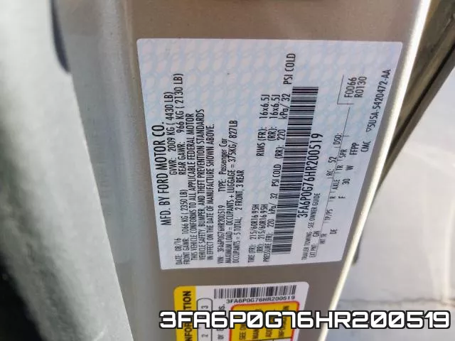 3FA6P0G76HR200519 фото 2