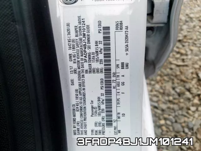 3FADP4BJ1JM101241 фото 2