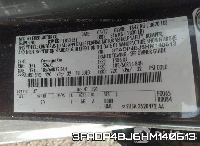 3FADP4BJ6HM140613 фото 9