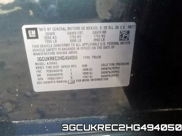 3GCUKREC2HG494050 фото 2