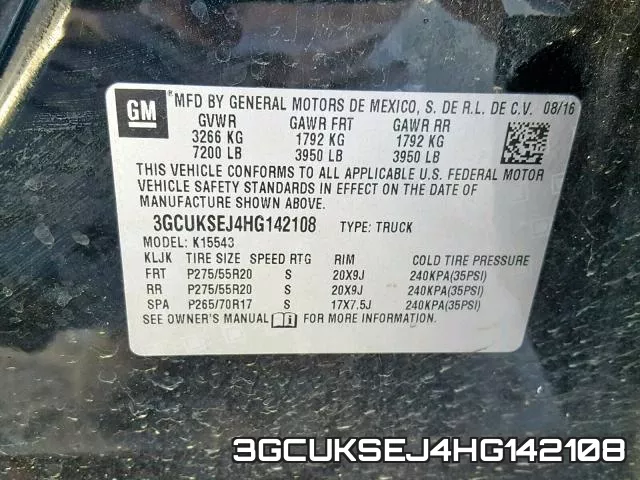3GCUKSEJ4HG142108 фото 2