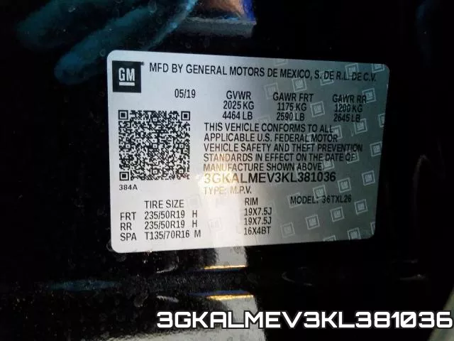 3GKALMEV3KL381036 фото 2