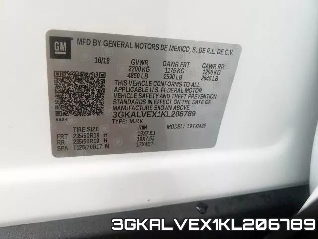 3GKALVEX1KL206789 фото 2