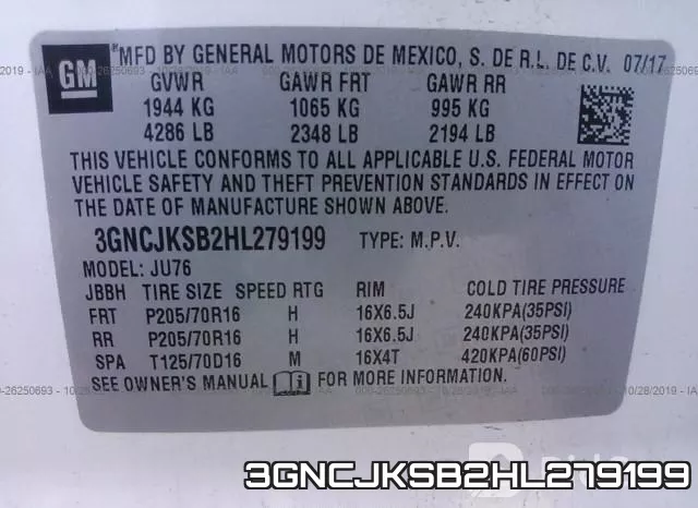 3GNCJKSB2HL279199 фото 9