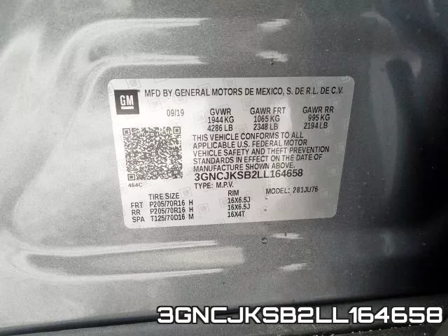 3GNCJKSB2LL164658 фото 2