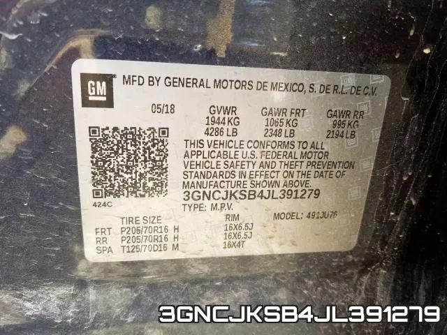 3GNCJKSB4JL391279 фото 2
