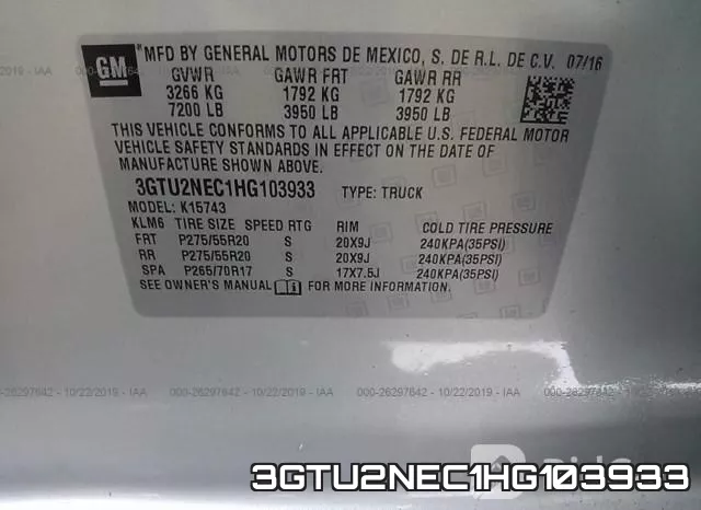 3GTU2NEC1HG103933 фото 9