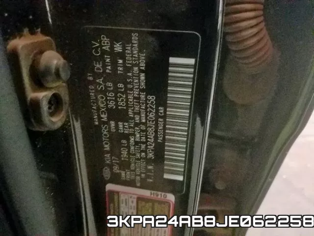3KPA24AB8JE062258 фото 2