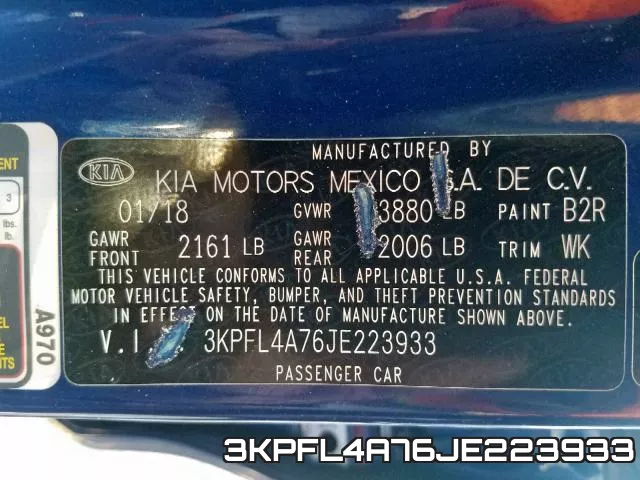 3KPFL4A76JE223933 фото 2