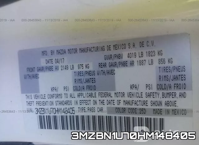 3MZBN1U70HM148405 фото 6