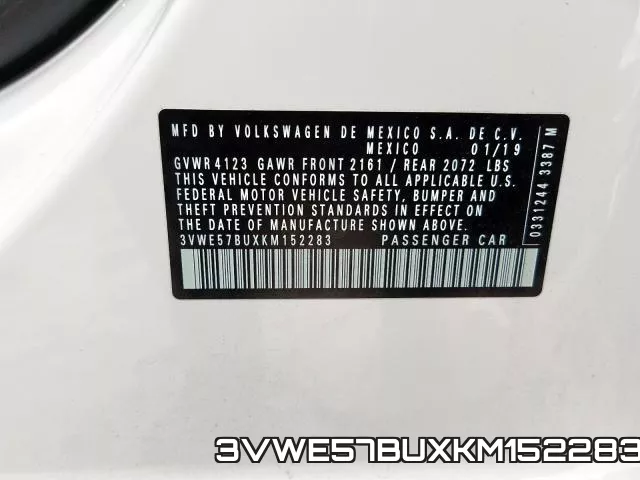 3VWE57BUXKM152283 фото 2