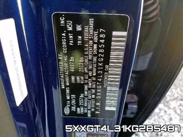5XXGT4L31KG285487 фото 2