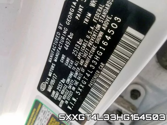 5XXGT4L33HG164503 фото 2