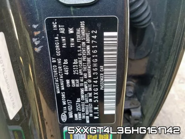 5XXGT4L36HG161742 фото 2