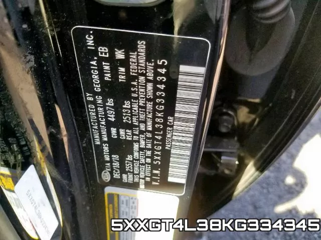 5XXGT4L38KG334345 фото 2