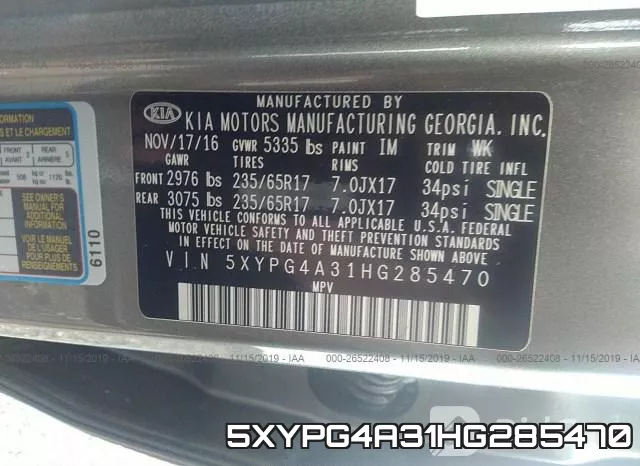 5XYPG4A31HG285470 фото 8