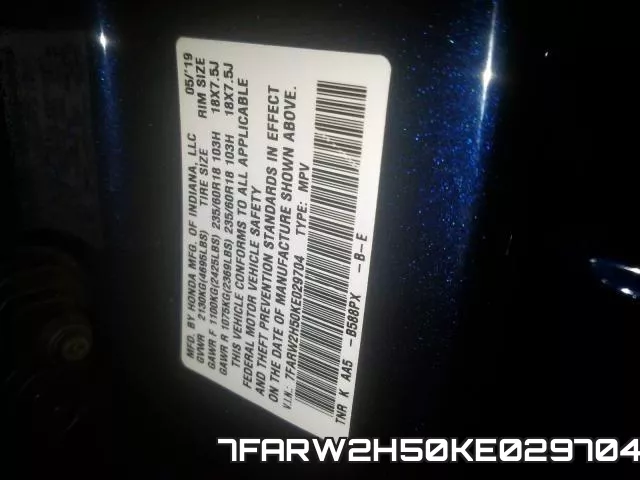 7FARW2H50KE029704 фото 2