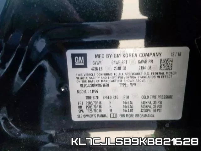KL7CJLSB9KB821628 фото 2