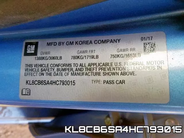 KL8CB6SA4HC793015 фото 2